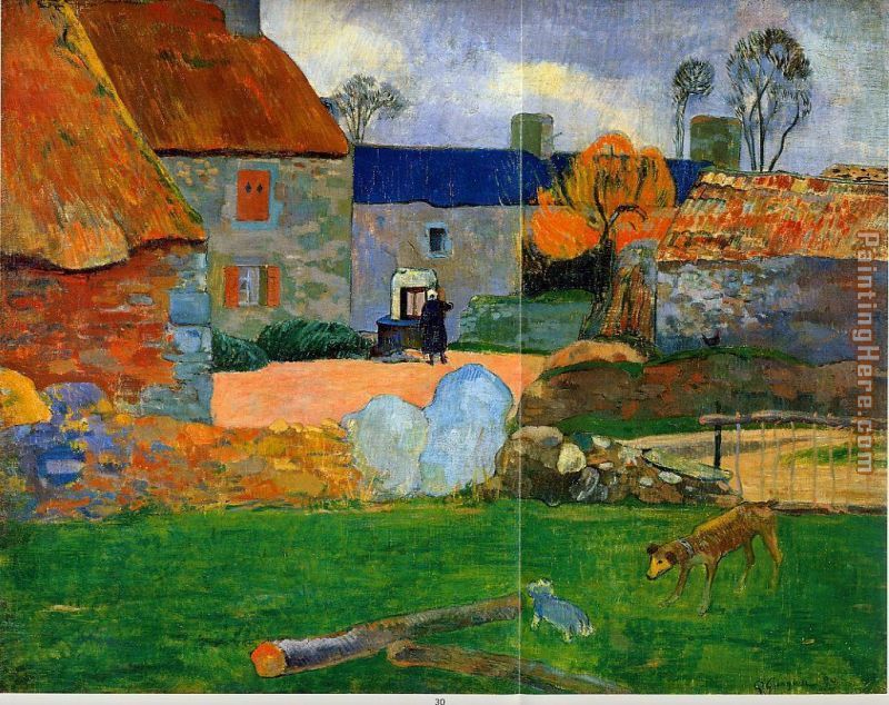Paul Gauguin The Blue Roof